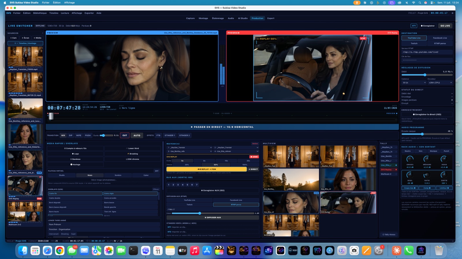 Streaming — replay live